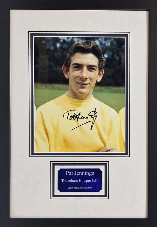 Pat Jennings Signed Spurs Photo - Framed with COA - Darling Picture Framing