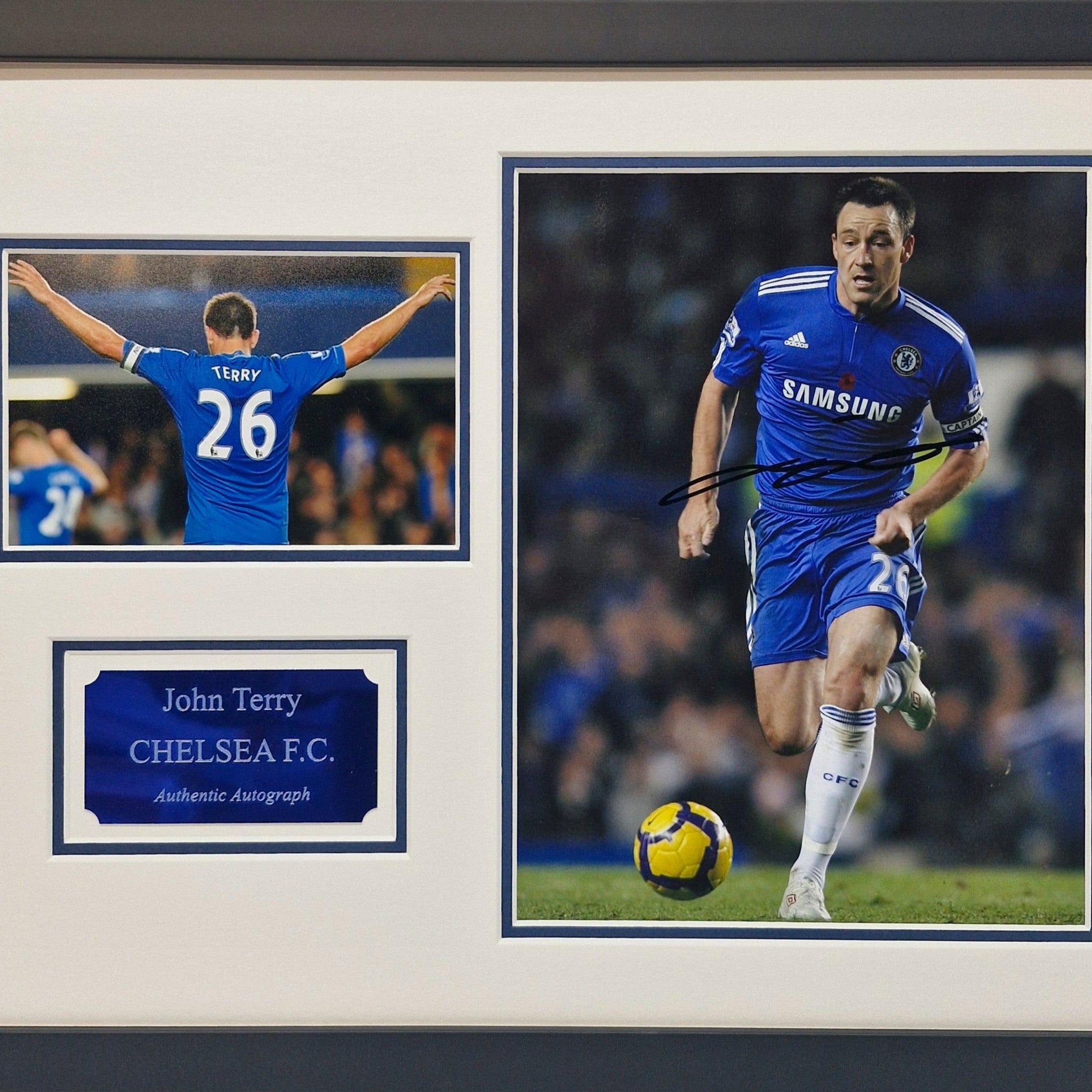 John Terry Signed Chelsea Photo - Framed with COA - Darling Picture Framing