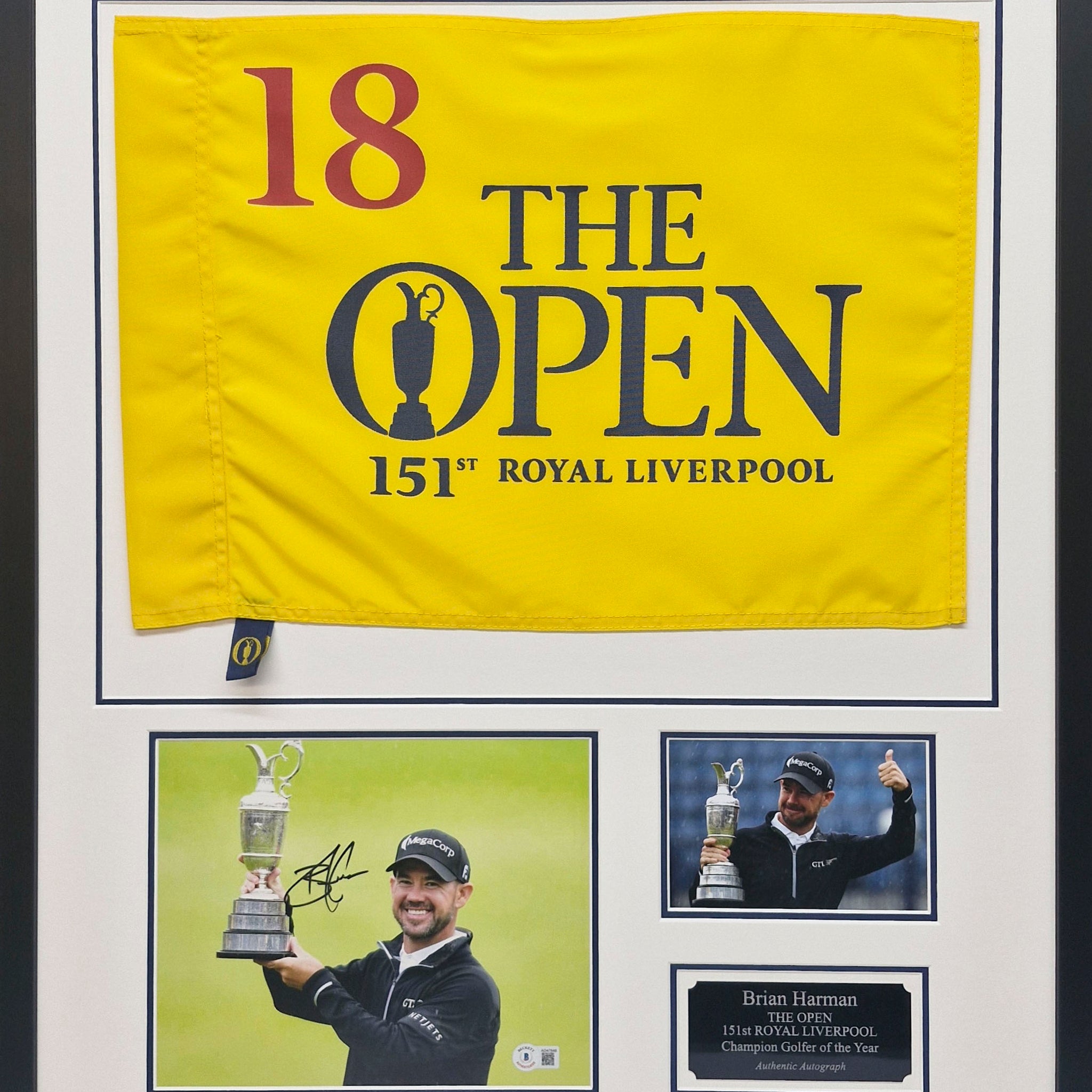 Brian Harman Signed 2023 Open Champion Photo Framed.