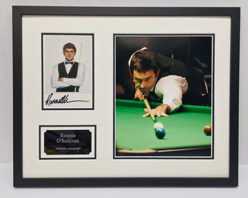 Ronnie O'Sullivan Signed Promotional Card Framed