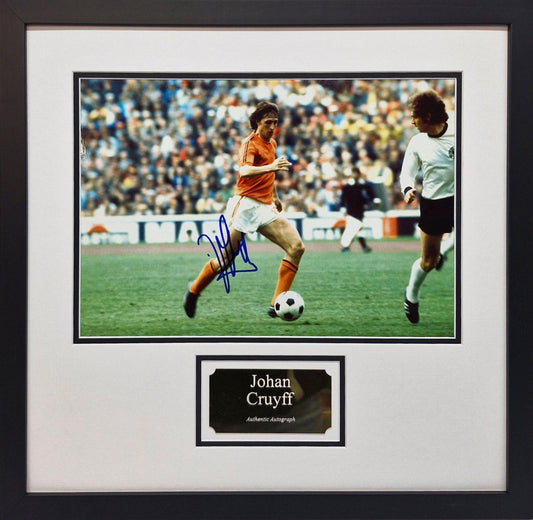 Johan Cruyff Signed Dutch Photo - Framed with COA - Darling Picture Framing