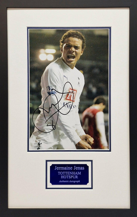 Jermaine Jenas Signed Spurs Photo - Framed with COA - Darling Picture Framing