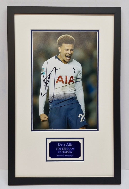 Dele Ali Signed Spurs Photo Framed