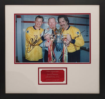 Alex Manninger & David Seaman Signed Arsenal Photo (Framed) - Darling Picture Framing