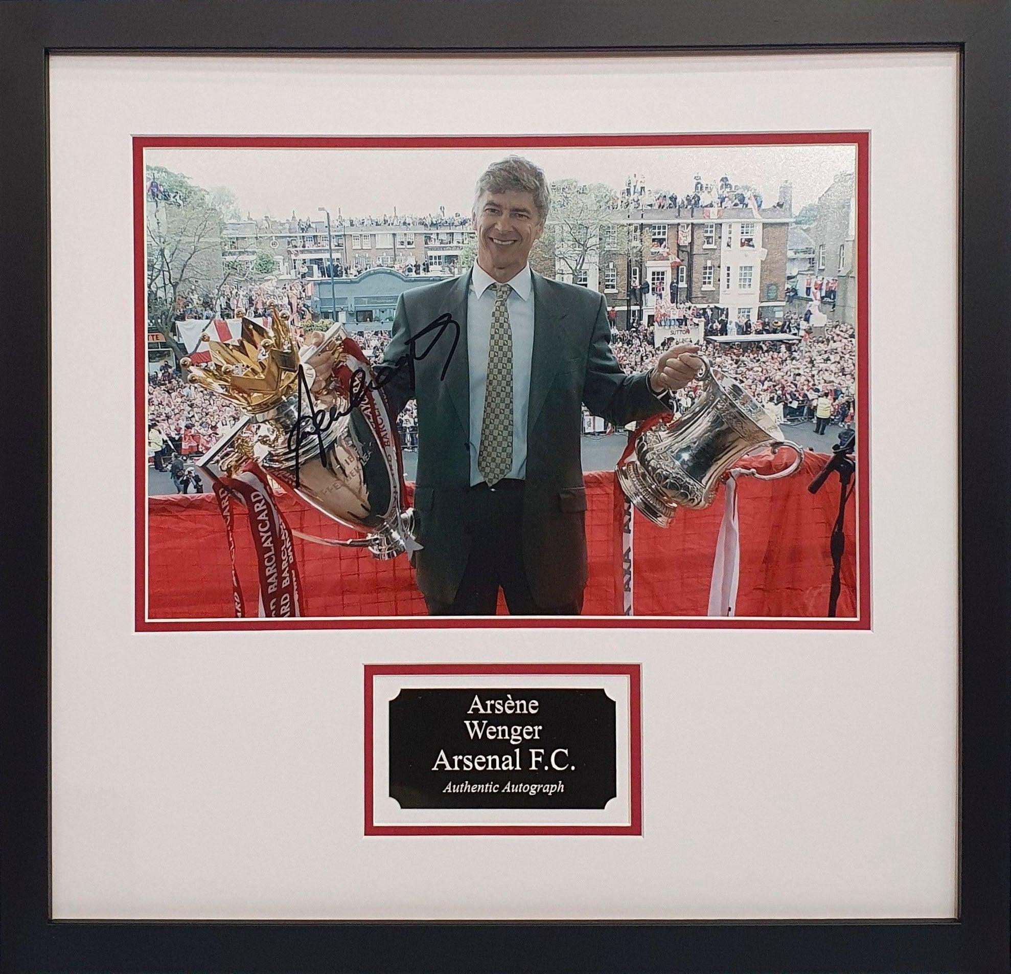 Arsene Wenger Signed Arsenal Photo (Framed) - Darling Picture Framing