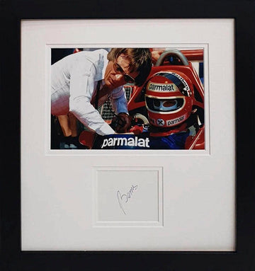 Bernie Ecclestone Signed Card with Photo - Framed with COA - Darling Picture Framing