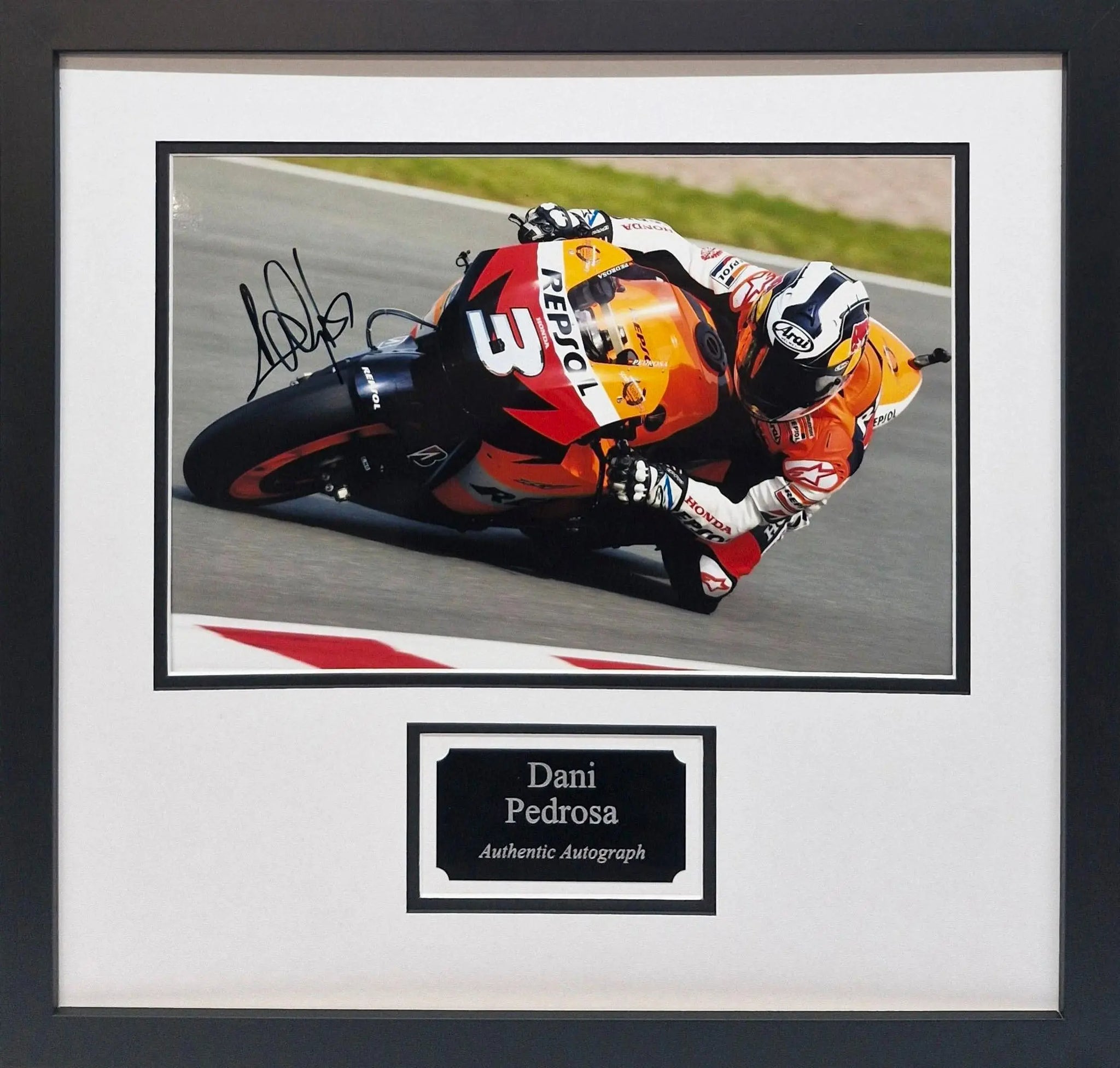 Dani Pedrosa Signed MotoGP Photo - Framed with COA - Darling Picture Framing