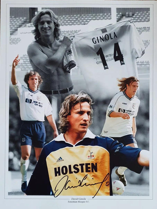 David Ginola Signed Spurs Photo. - Darling Picture Framing