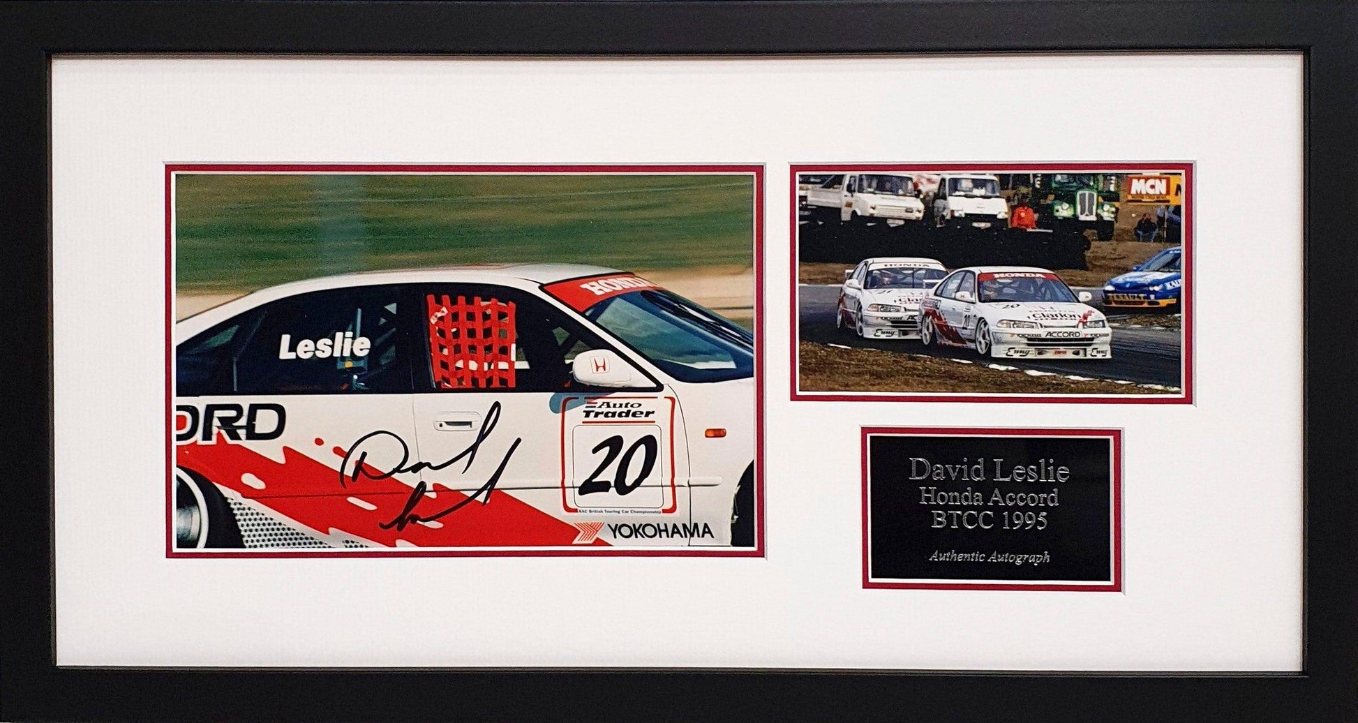 David Leslie Signed BTCC Honda Photo (Framed) - Darling Picture Framing