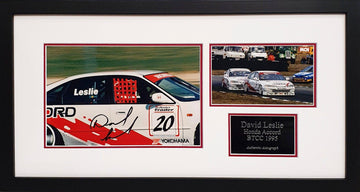 David Leslie Signed BTCC Honda Photo (Framed) - Darling Picture Framing