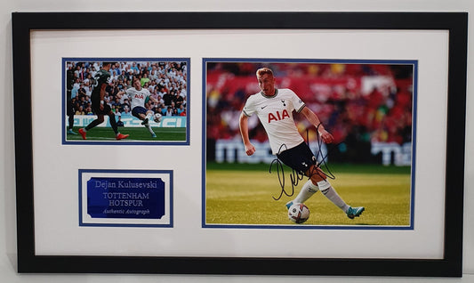 Dejan Kulusevski Signed Spurs Photo Framed. - Darling Picture Framing