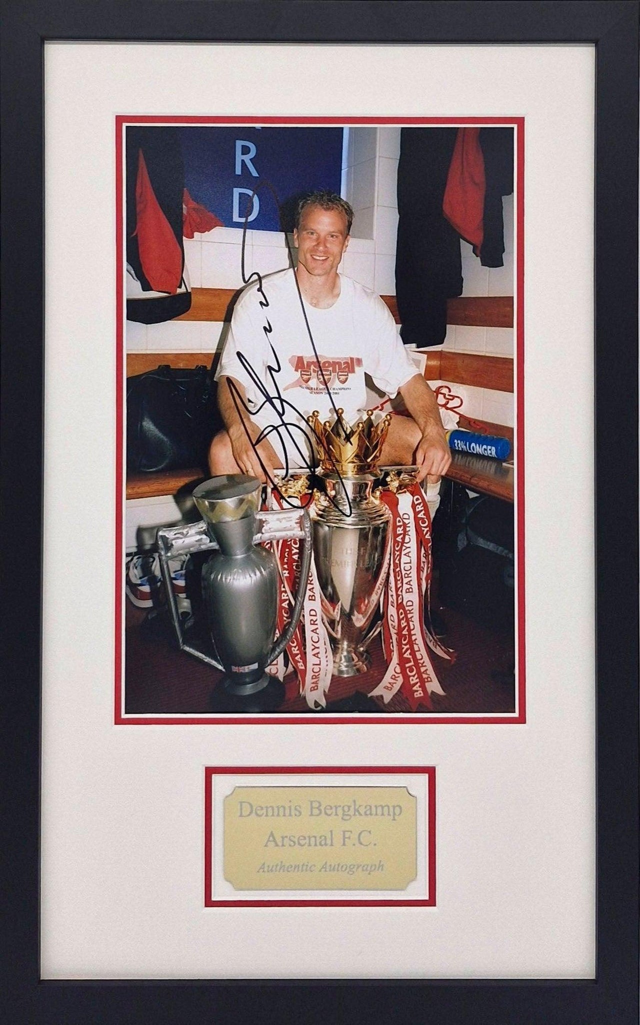 Dennis Bergkamp Signed Arsenal Photo - Framed with COA - Darling Picture Framing