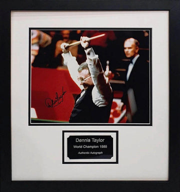 Dennis Taylor Signed Photo - Framed with COA - Darling Picture Framing