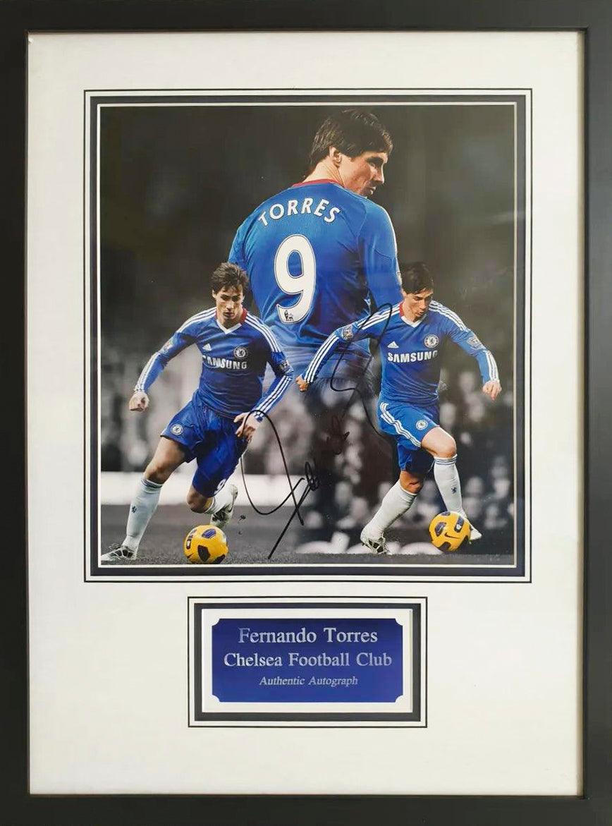 Fernando Torres Signed Chelsea Photo - Framed with COA - Darling Picture Framing