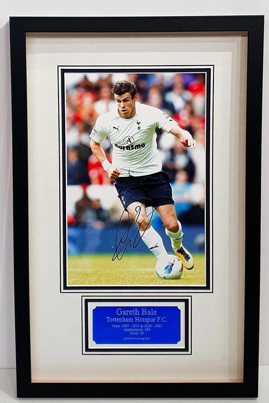 Gareth Bale Signed Spurs Photo Framed. - Darling Picture Framing