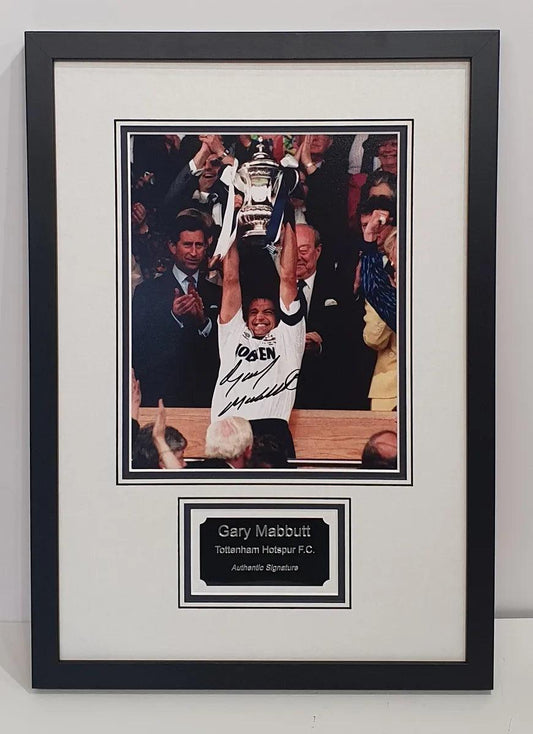 Gary Mabbutt Signed Spurs Framed. - Darling Picture Framing