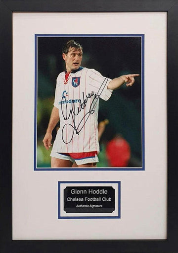 Glen Hoddle Signed Chelsea Photo - Framed with COA - Darling Picture Framing