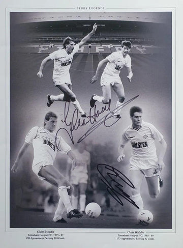 Glenn Hoddle & Chris Waddle Double Signed Spurs Photo. - Darling Picture Framing