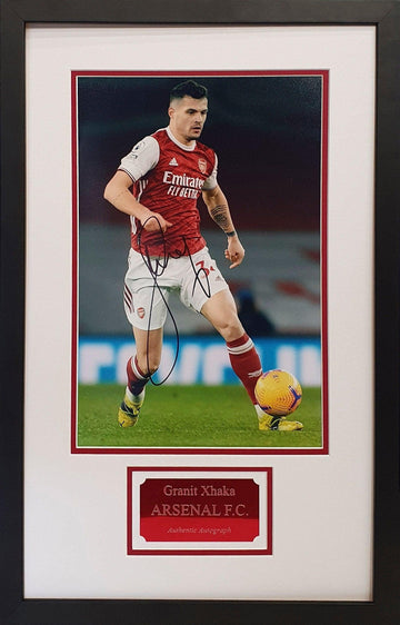 Granit Xhaka Signed Arsenal Photo - Framed with COA - Darling Picture Framing