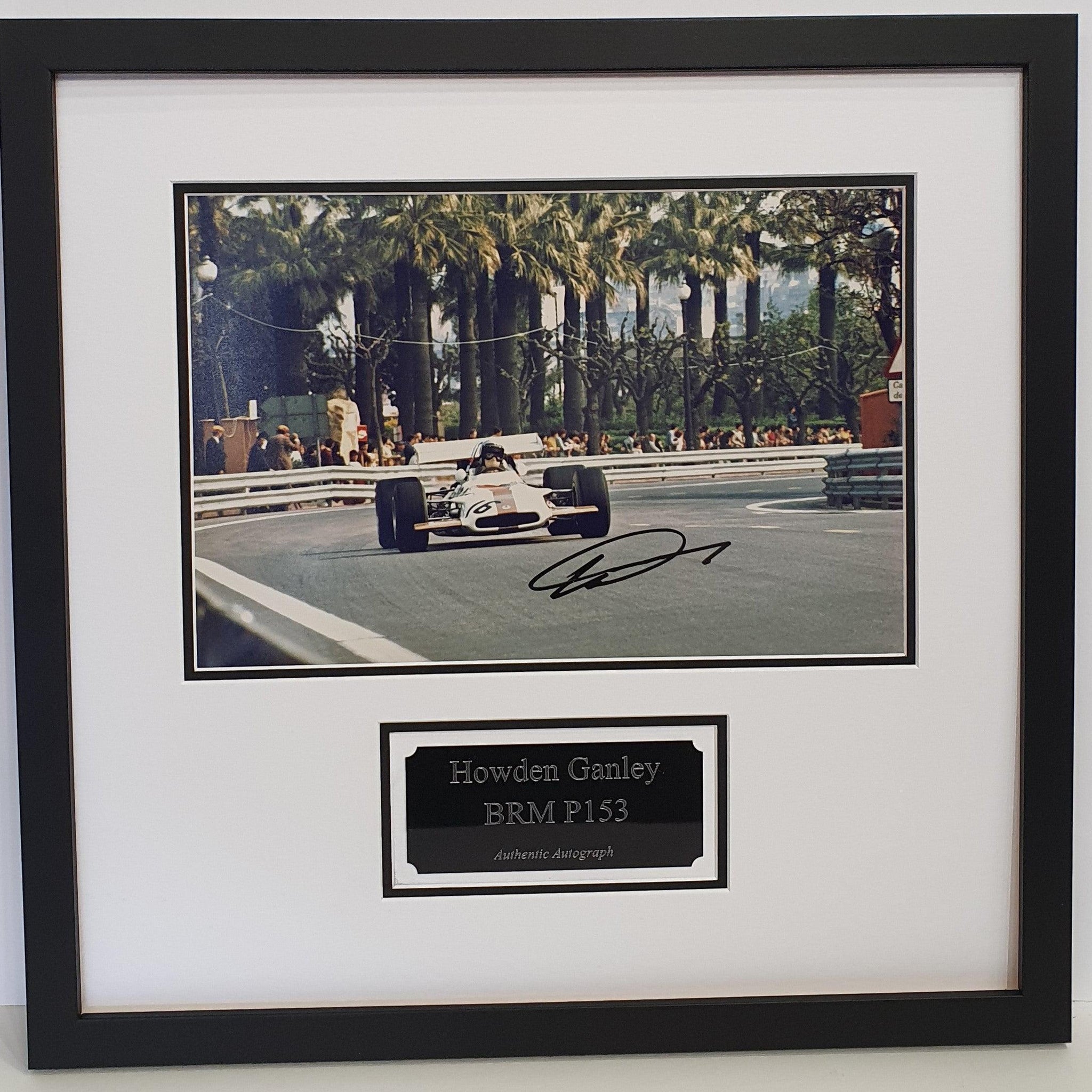 Howden Ganley Signed BRM Photo Framed. - Darling Picture Framing