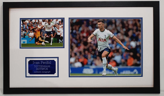 Ivan Perisic Signed Spurs Photo Framed. - Darling Picture Framing