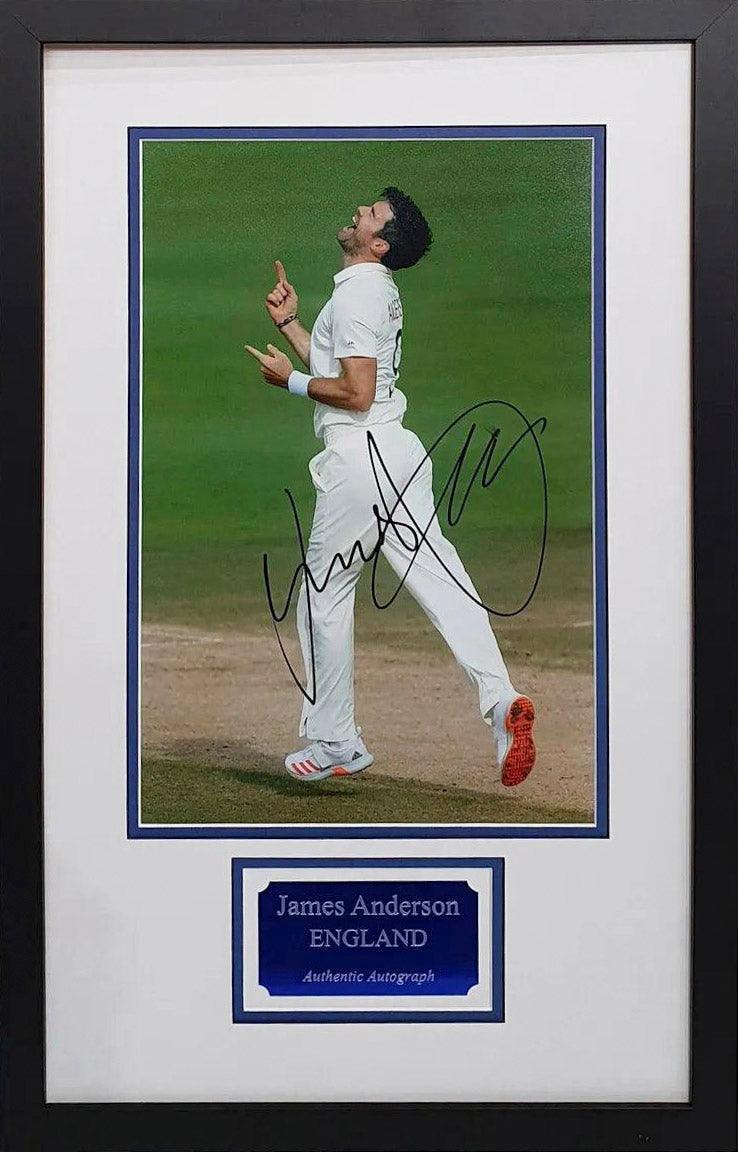 James Anderson Signed England Photo Framed.