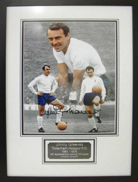 Jimmy Greaves Signed Spurs Photo - Framed with COA - Darling Picture Framing