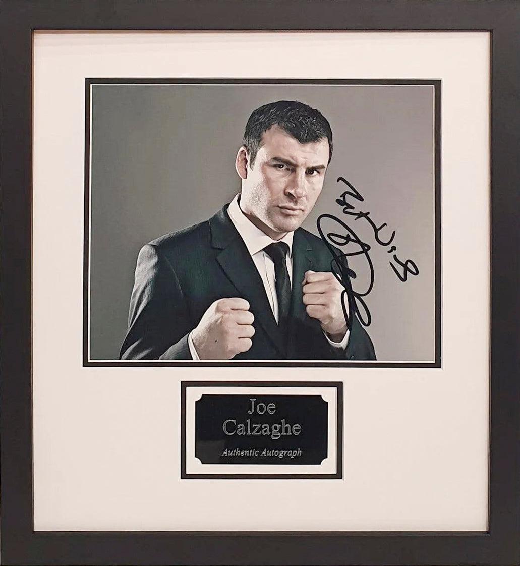 Joe Calzaghe Signed Photo - Framed with COA - Darling Picture Framing