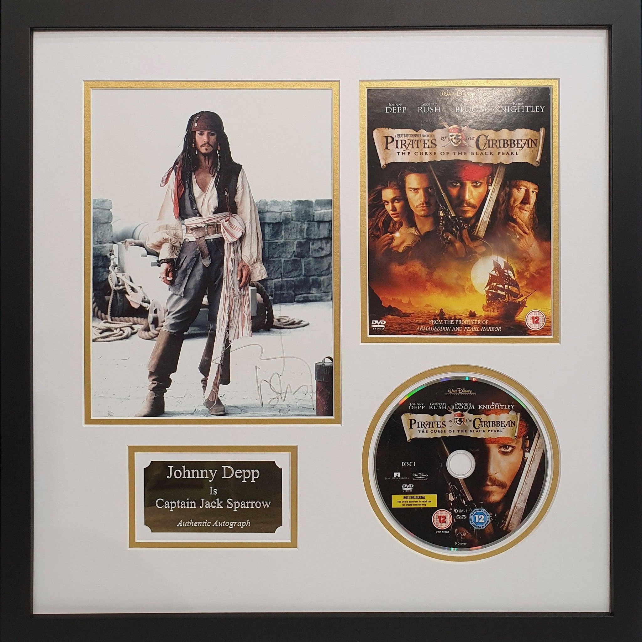 Johnny Depp Signed Jack Sparrow Photo - Framed with COA - Darling Picture Framing