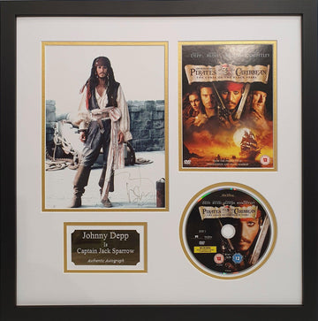 Johnny Depp Signed Jack Sparrow Photo - Framed with COA - Darling Picture Framing