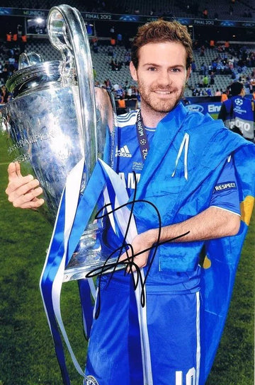 Juan Mata Signed Chelsea Photo. - Darling Picture Framing