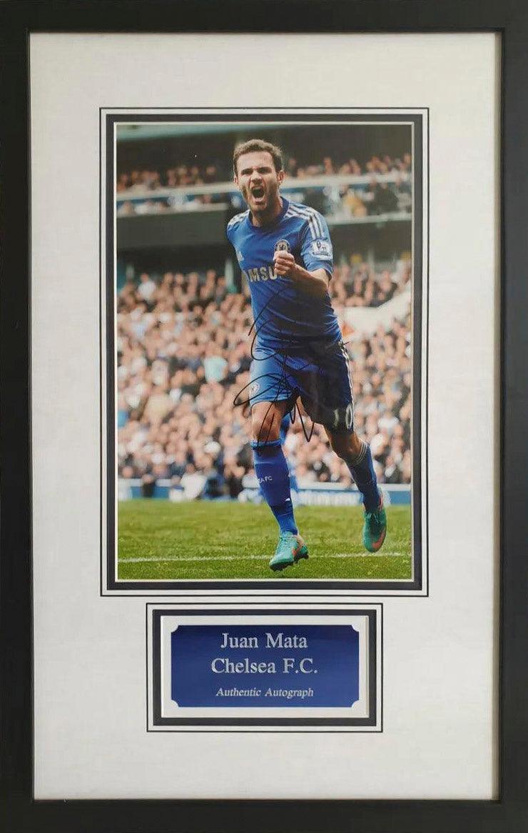 Juan Mata Signed Chelsea Photo - Framed with COA - Darling Picture Framing