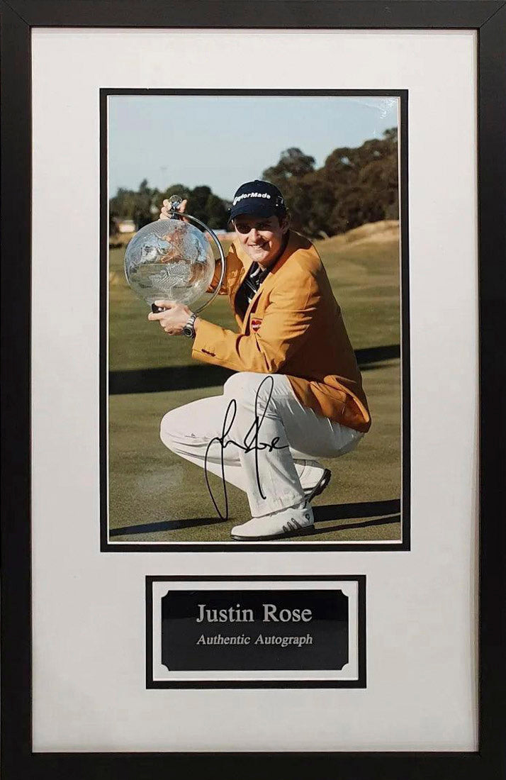 Justin Rose Signed Photo Framed.