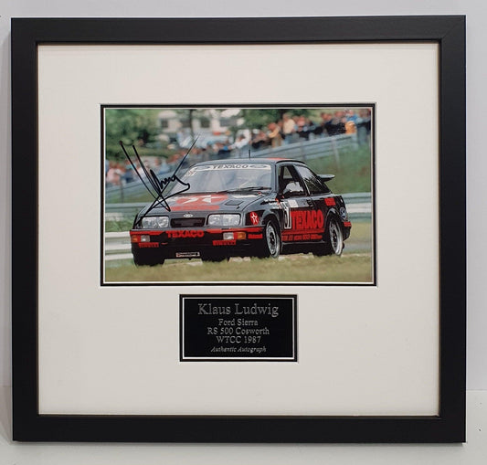 Klaus Ludwig Signed WTCC Photo Framed. - Darling Picture Framing