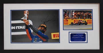 Lando Norris Signed McLaren F1 Photo - Framed with COA - Darling Picture Framing