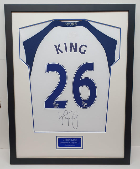 Ledley King Signed Spurs Shirt Framed. - Darling Picture Framing