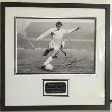 Martin Chivers Signed Spurs Photo Presentation - Darling Picture Framing