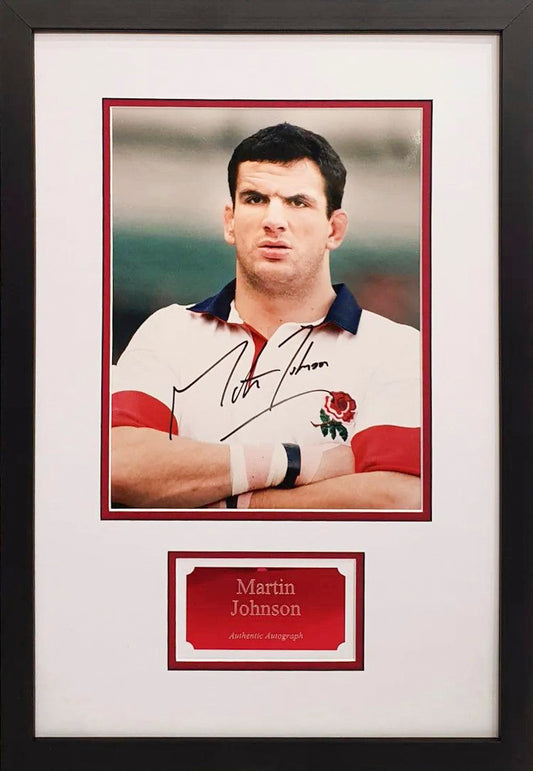 Martin Johnson Signed England Photo - Framed with COA - Darling Picture Framing