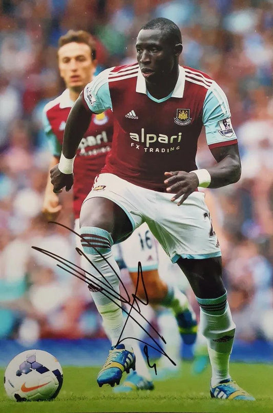 Mohamed Momo Diame Hand Signed West Ham United Photo with COA - Darling Picture Framing