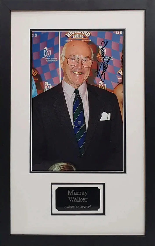 Murray Walker Signed Photo - Framed with COA - Darling Picture Framing