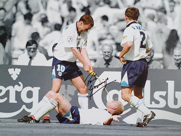 Paul Gascoigne Signed England Photo. - Darling Picture Framing