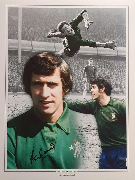 Peter Bonetti Signed Chelsea Photo with COA - Darling Picture Framing