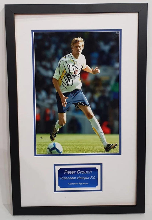 Peter Crouch Signed Spurs Photo Framed. - Darling Picture Framing