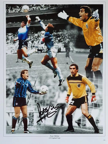 Peter Shilton Signed England Photo with COA - Darling Picture Framing