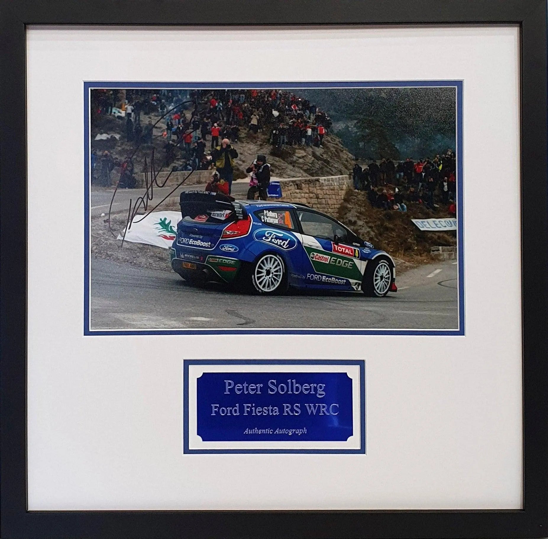 Peter Solberg Signed Ford Fiesta RS WRC Photo - Framed with COA - Darling Picture Framing