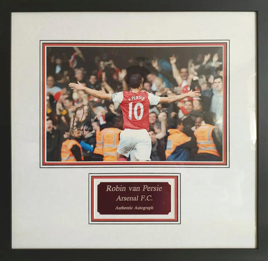 Robin van Persie Signed Arsenal Photo - Framed with COA - Darling Picture Framing