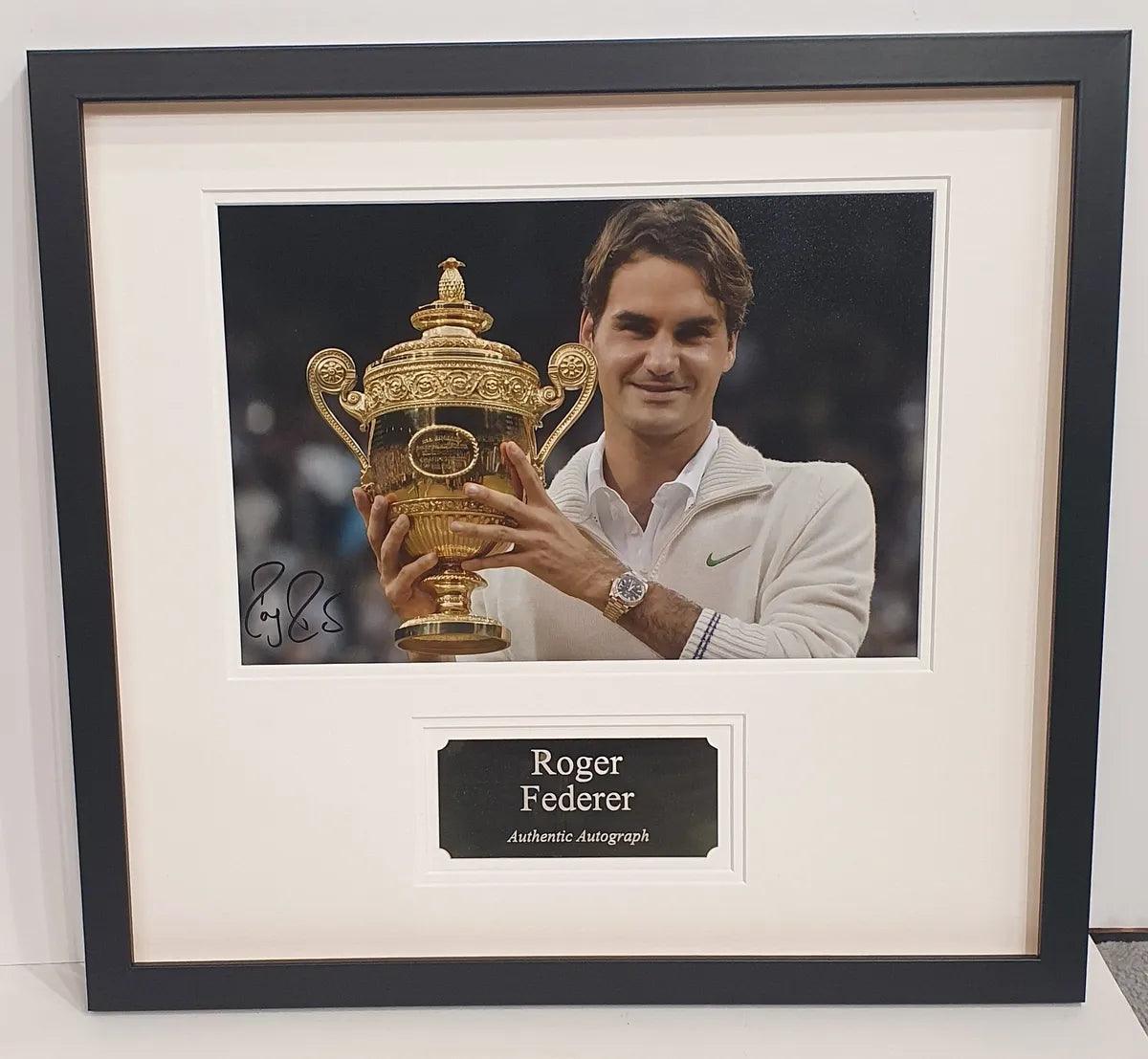 Roger Federer Signed Photo Framed.