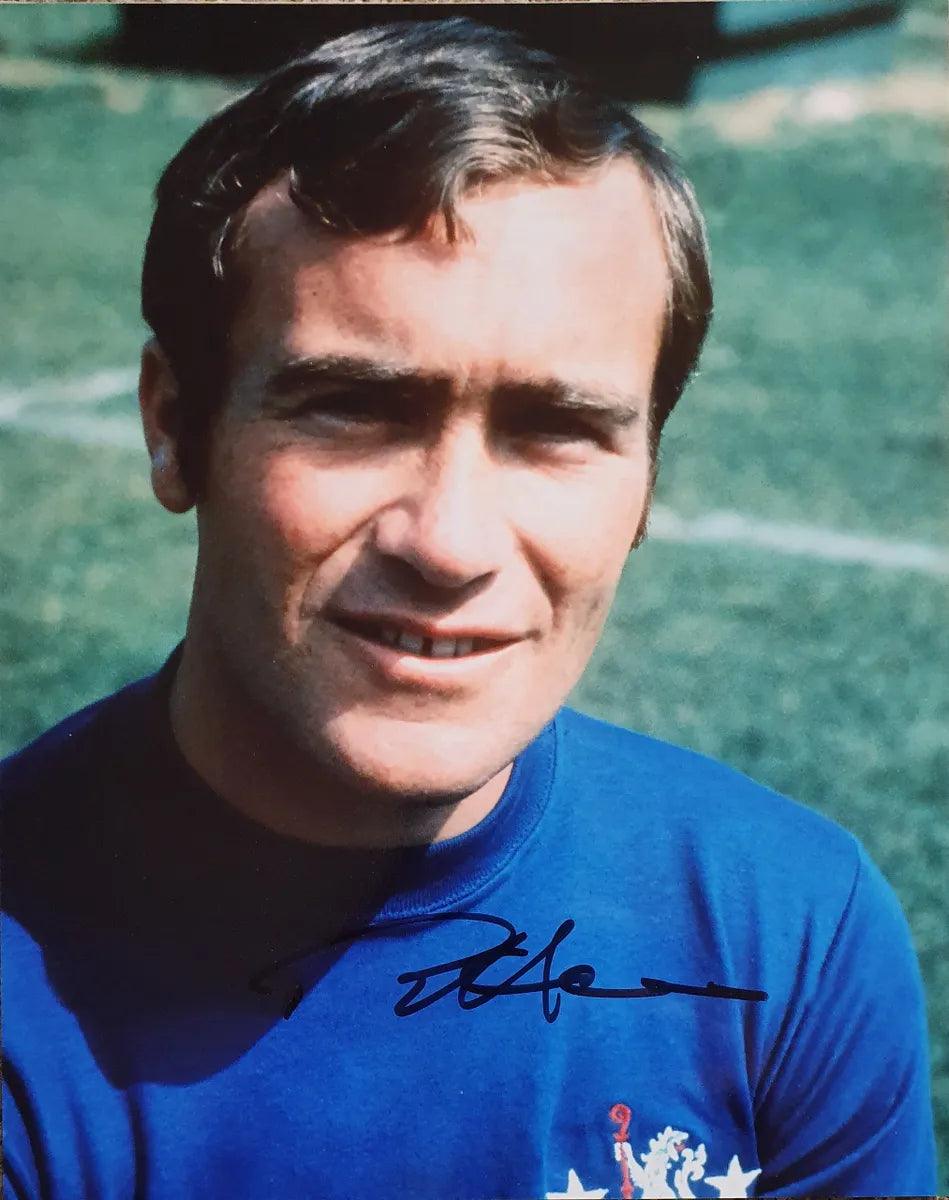 Ron "Chopper" Harris Signed Chelsea Photo. - Darling Picture Framing