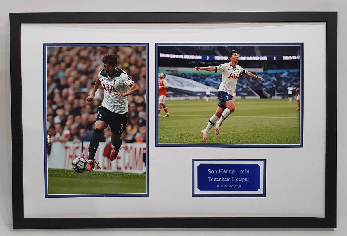Son Heung-min Signed Spurs Photo Framed. - Darling Picture Framing