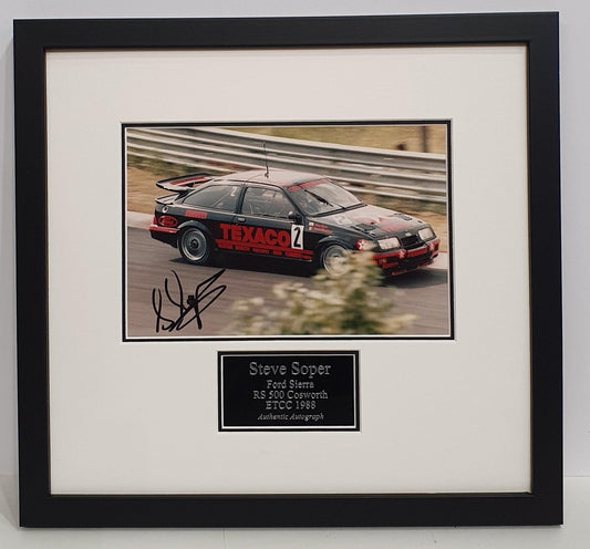 Steve Soper Signed BTCC 1988 Photo Framed. - Darling Picture Framing